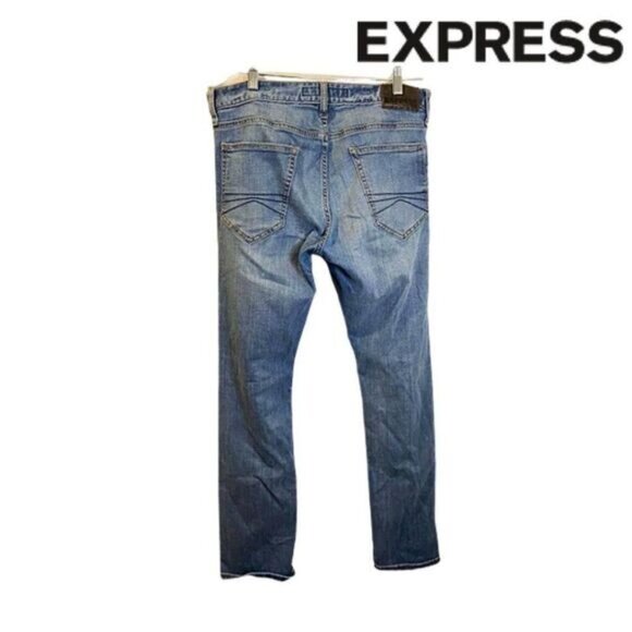 Express Jeans Men's Slim fit Slim Leg Denim Jeans Pants - Picture 2 of 7